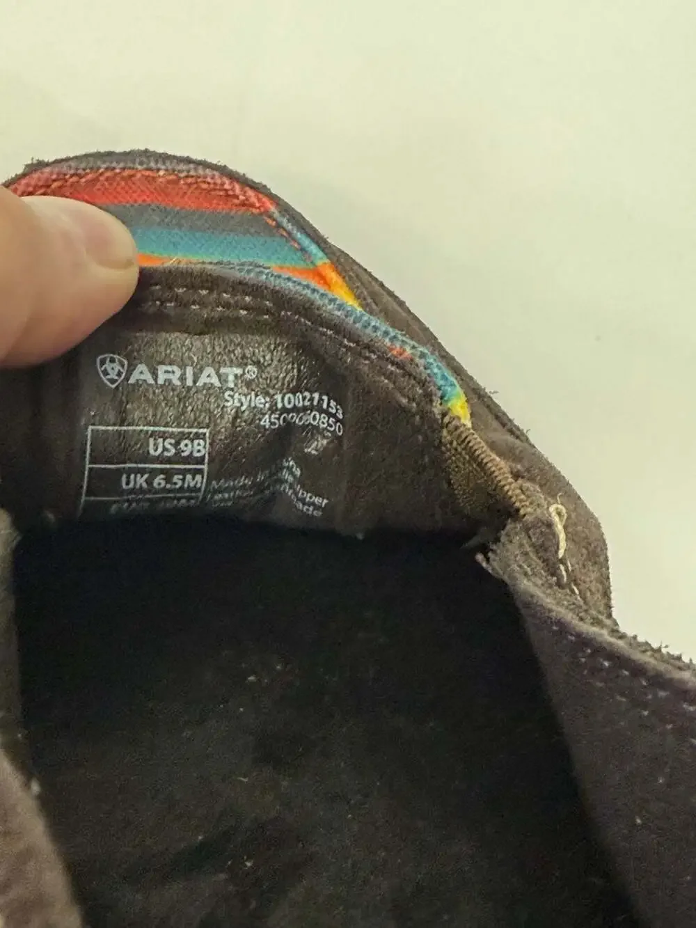Ariat Women's Serape Cruiser Loafer Shoes Brown Suede Slip On Stripe Aztec